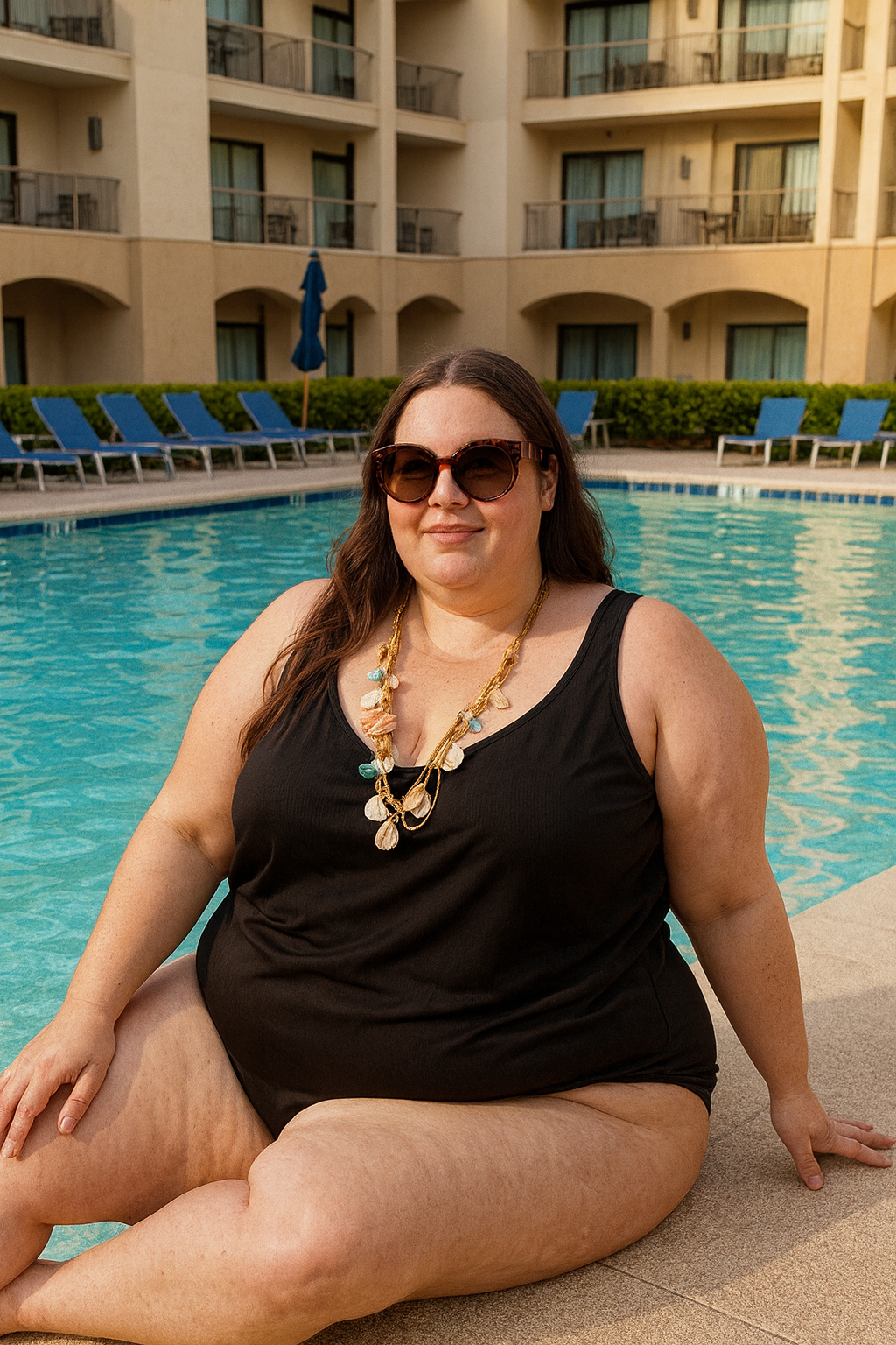Ribbed One-Piece Swimsuit – Scoop Neckline, Full Coverage & Built-In Support