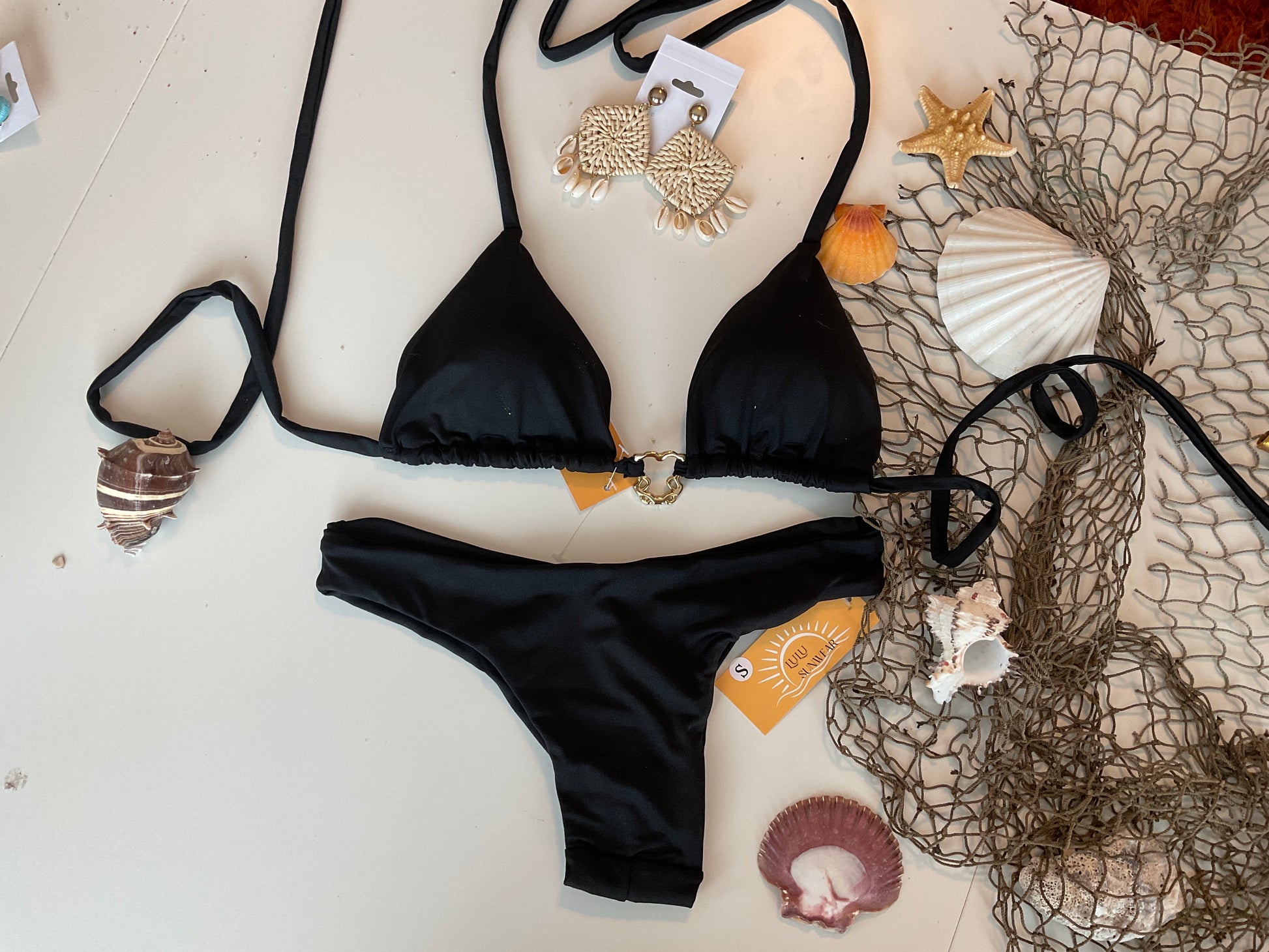 Black Triangle Bikini Set – Bold, Stretchy & Confident Swimwear