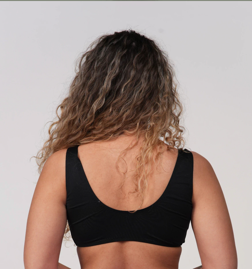 Black Geo Bikini Top 90% Polyester & 10%Spandex