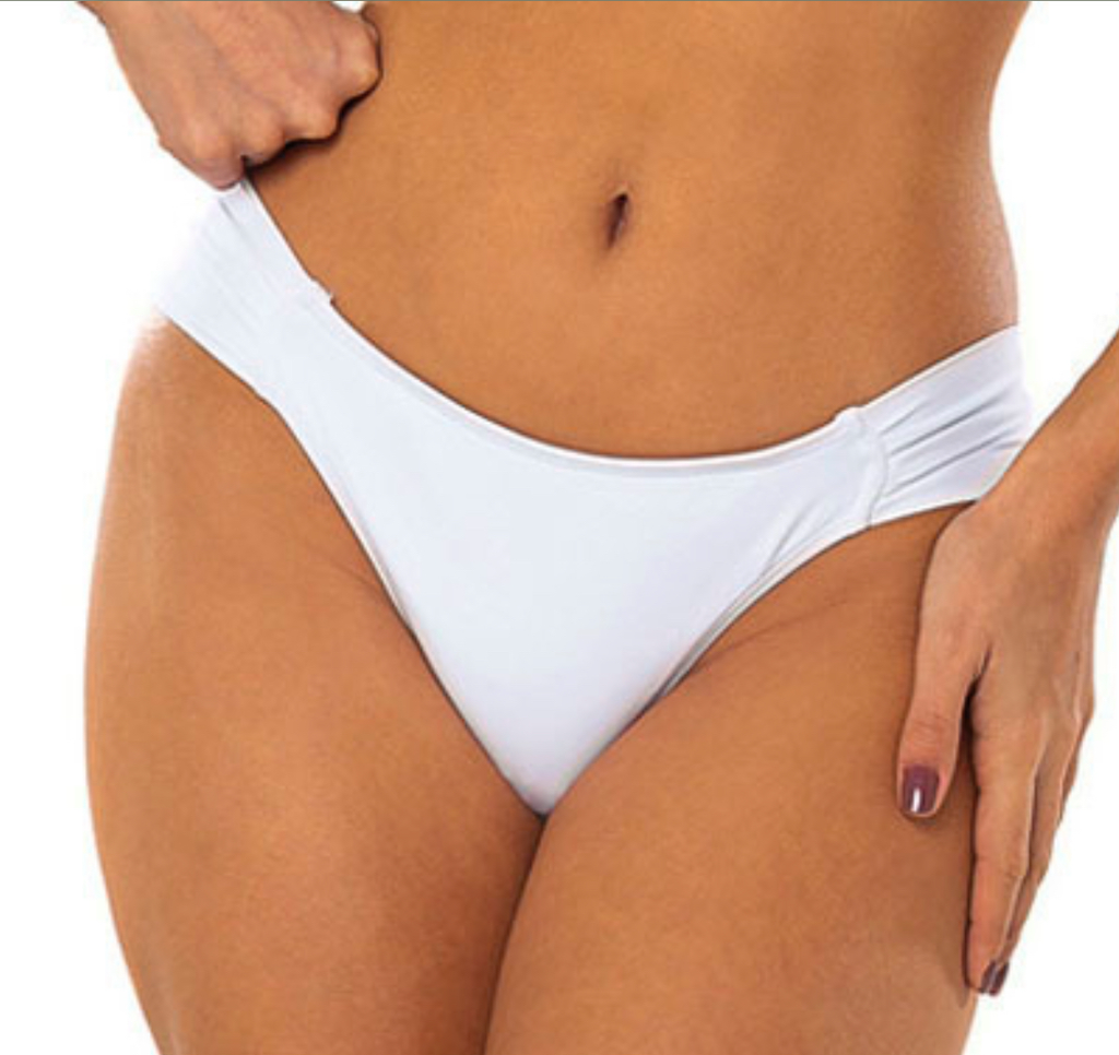 Bikini Triangle White Set 90% Polyester/10% Spandex