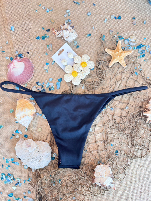 Black Lovely Bikini Bottom,90% Polyester & 10%Spandex