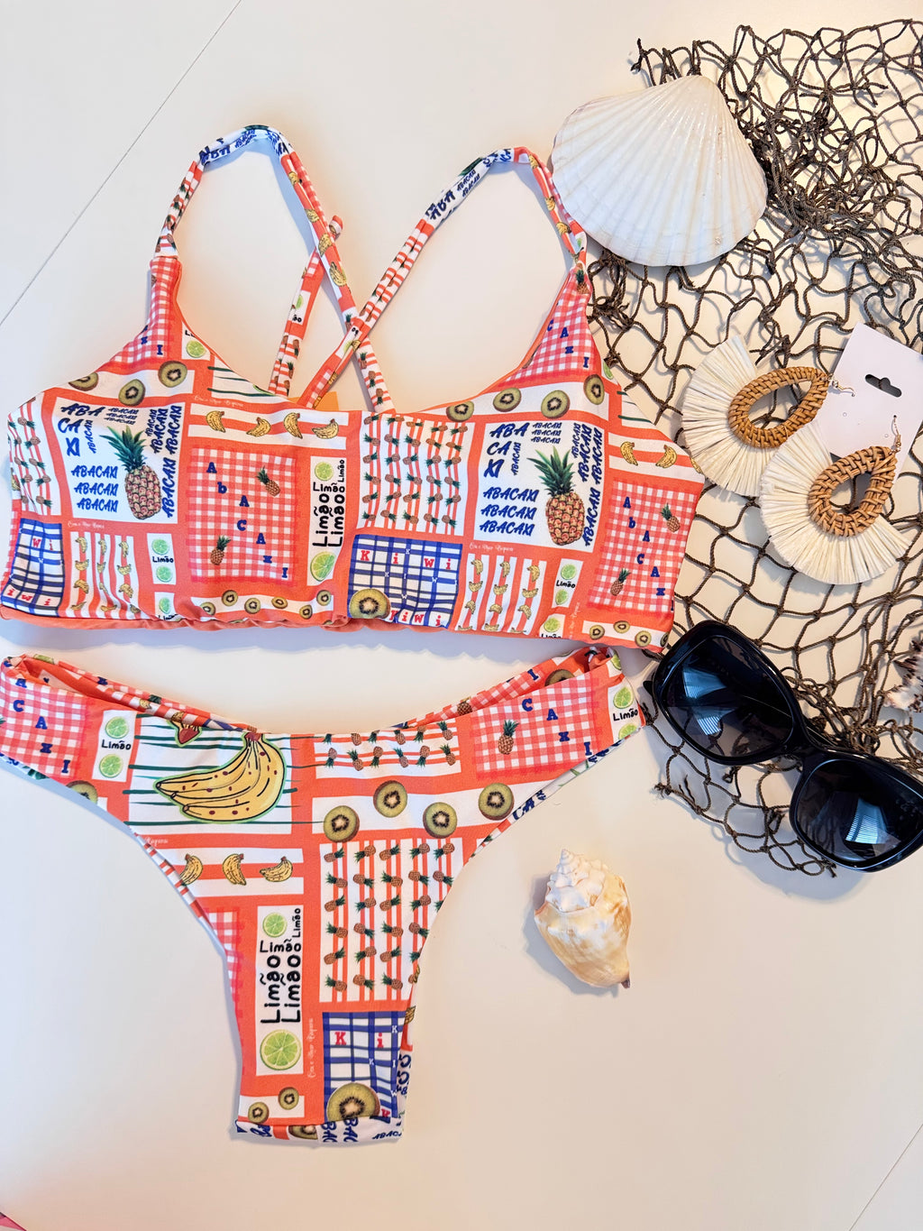 Tropical Fruit Flounced Bikini Set – Fun, Feminine & Vacation-Ready