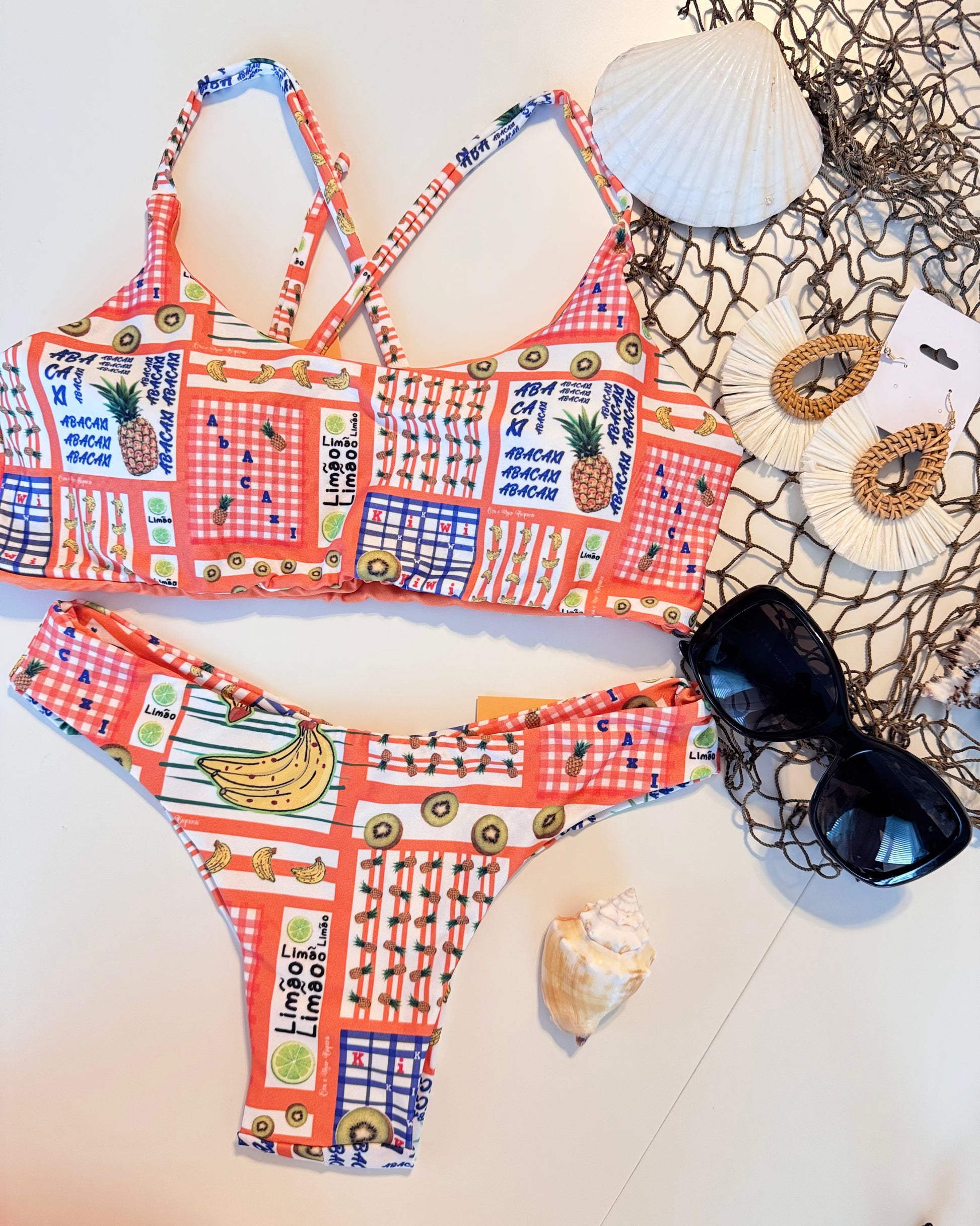 Tropical Fruit Flounced Bikini Set – Fun, Feminine & Vacation-Ready