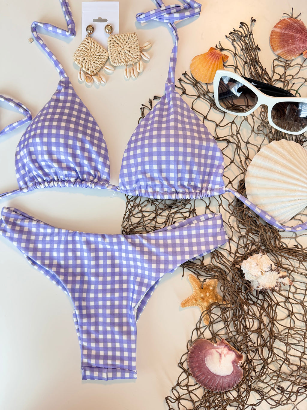Soft Purple Triangle Bikini Set – Chic, Supportive & Summer-Ready