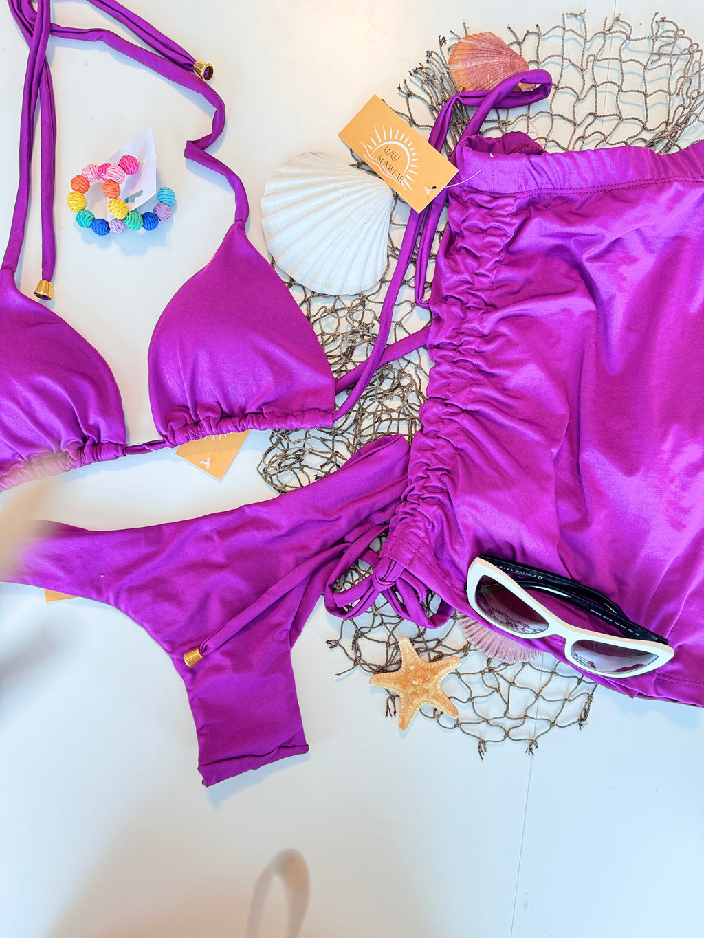 Vibrant Pink Triangle Bikini Top – Flattering Fit, Bold Style