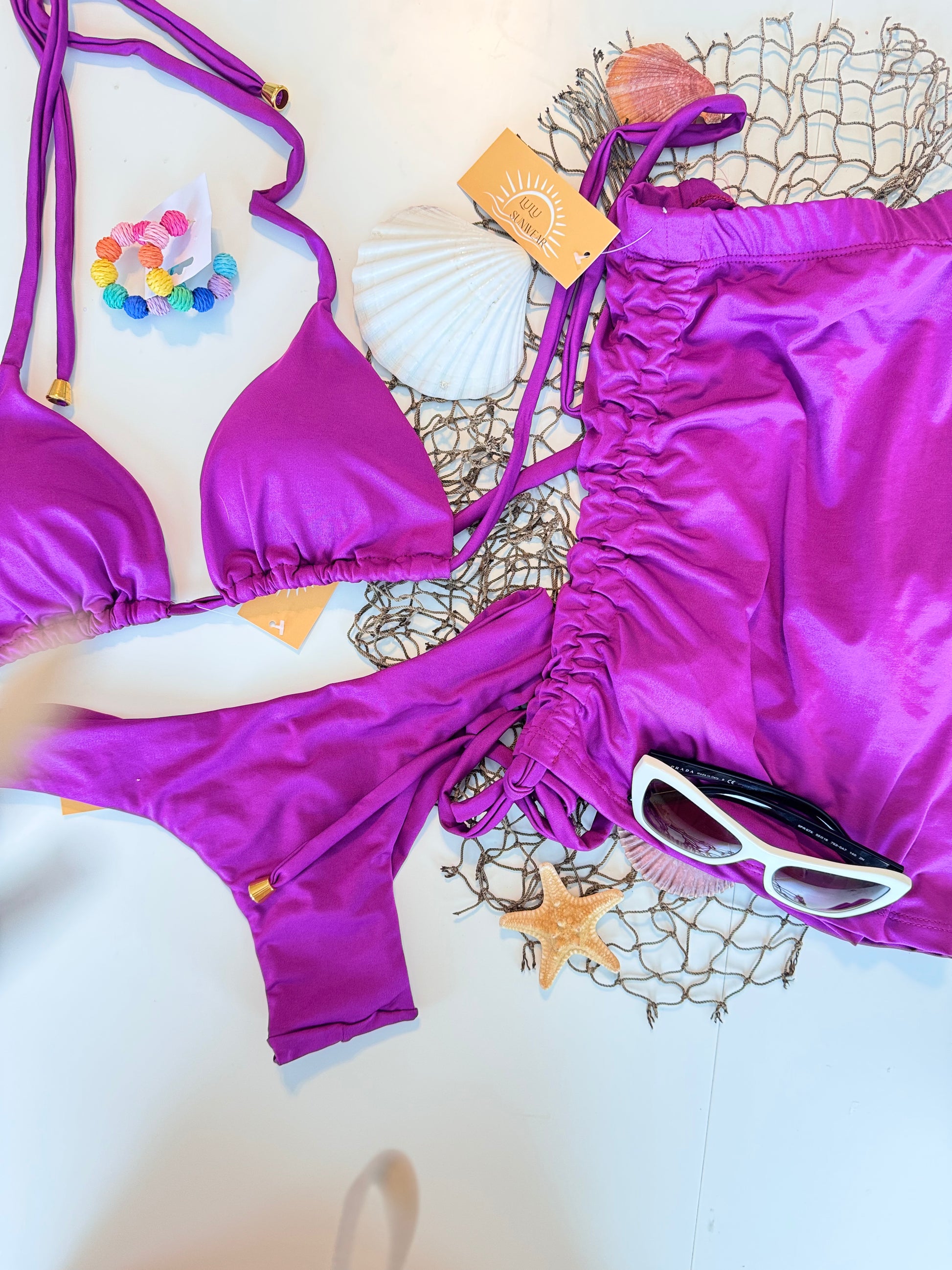 Vibrant Pink Triangle Bikini Top – Flattering Fit, Bold Style