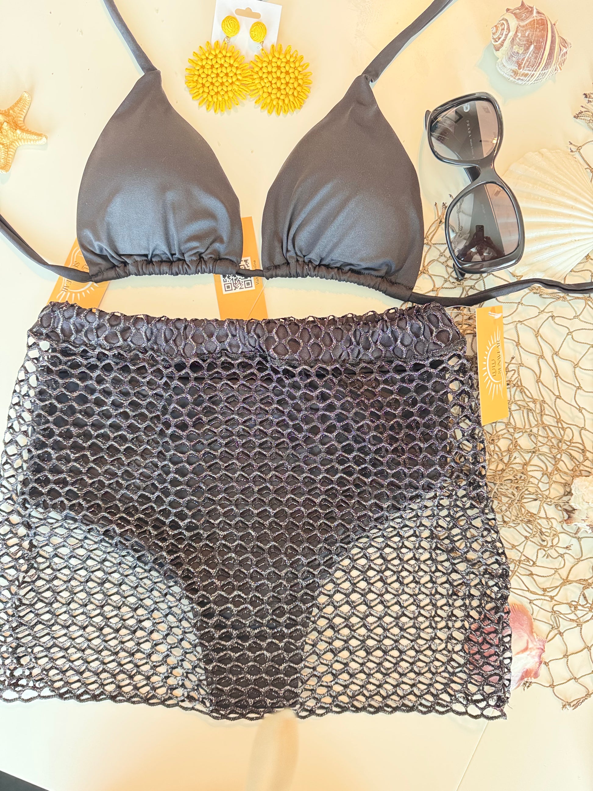 Triangle Bikini Set with High-Waisted Bottom – Supportive Fit, Stylish Coverage