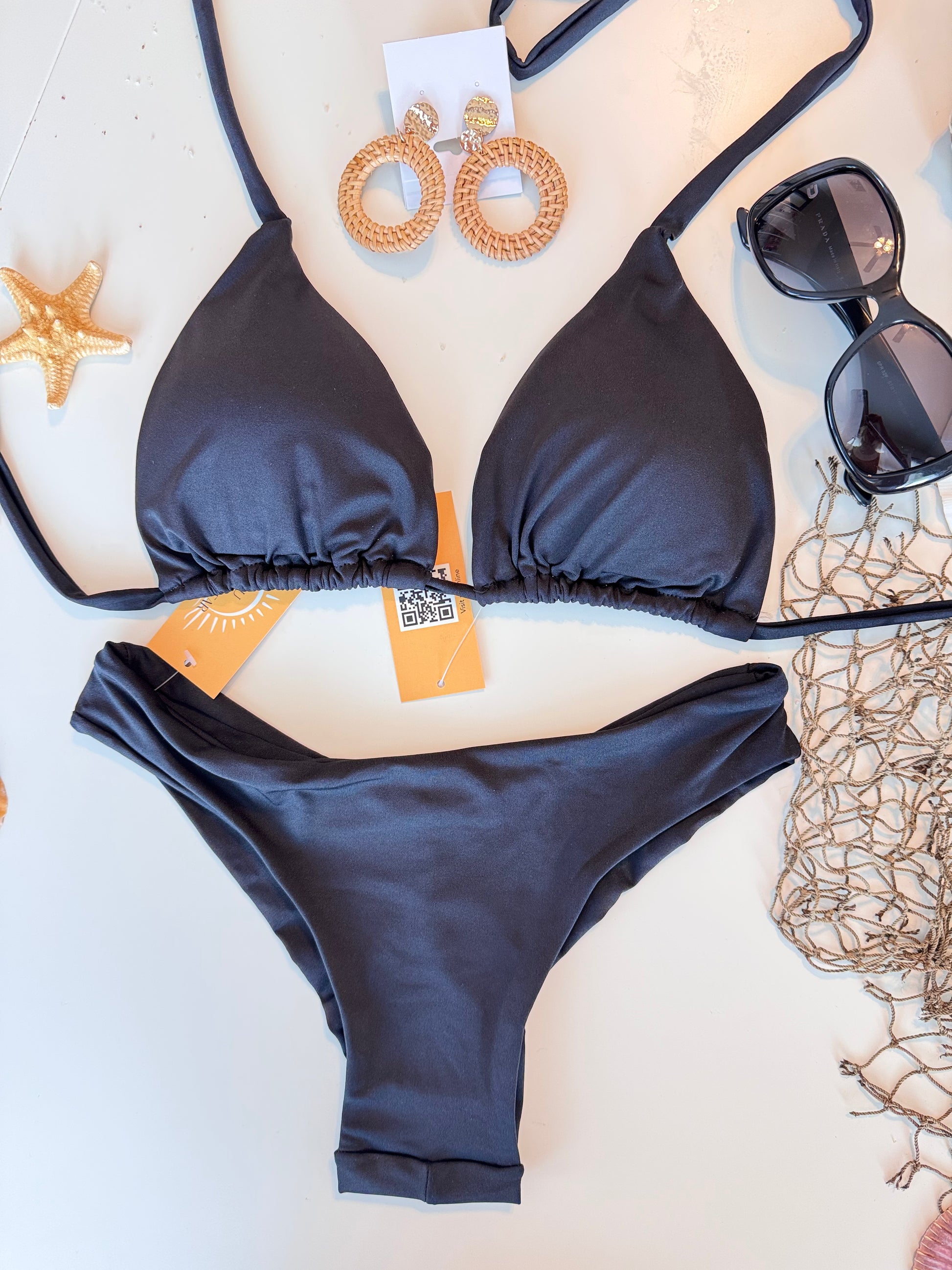 Black Triangle Bikini Set – Timeless Style, Flattering Fit, All-Day Comfort