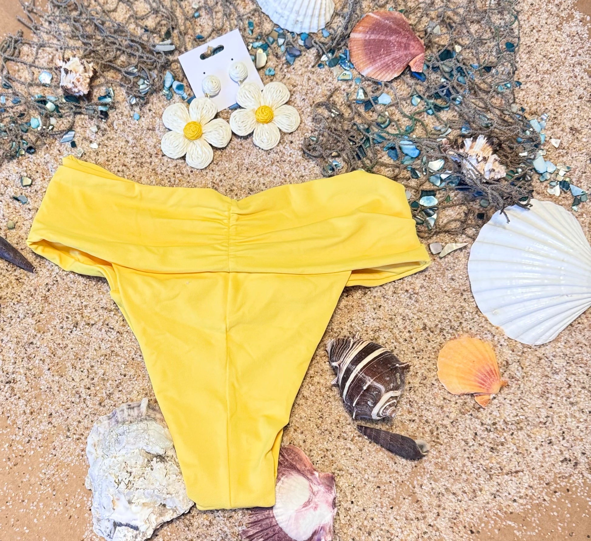 BIKINI SET MULT COLOR W/ YELLOW BOTTOM