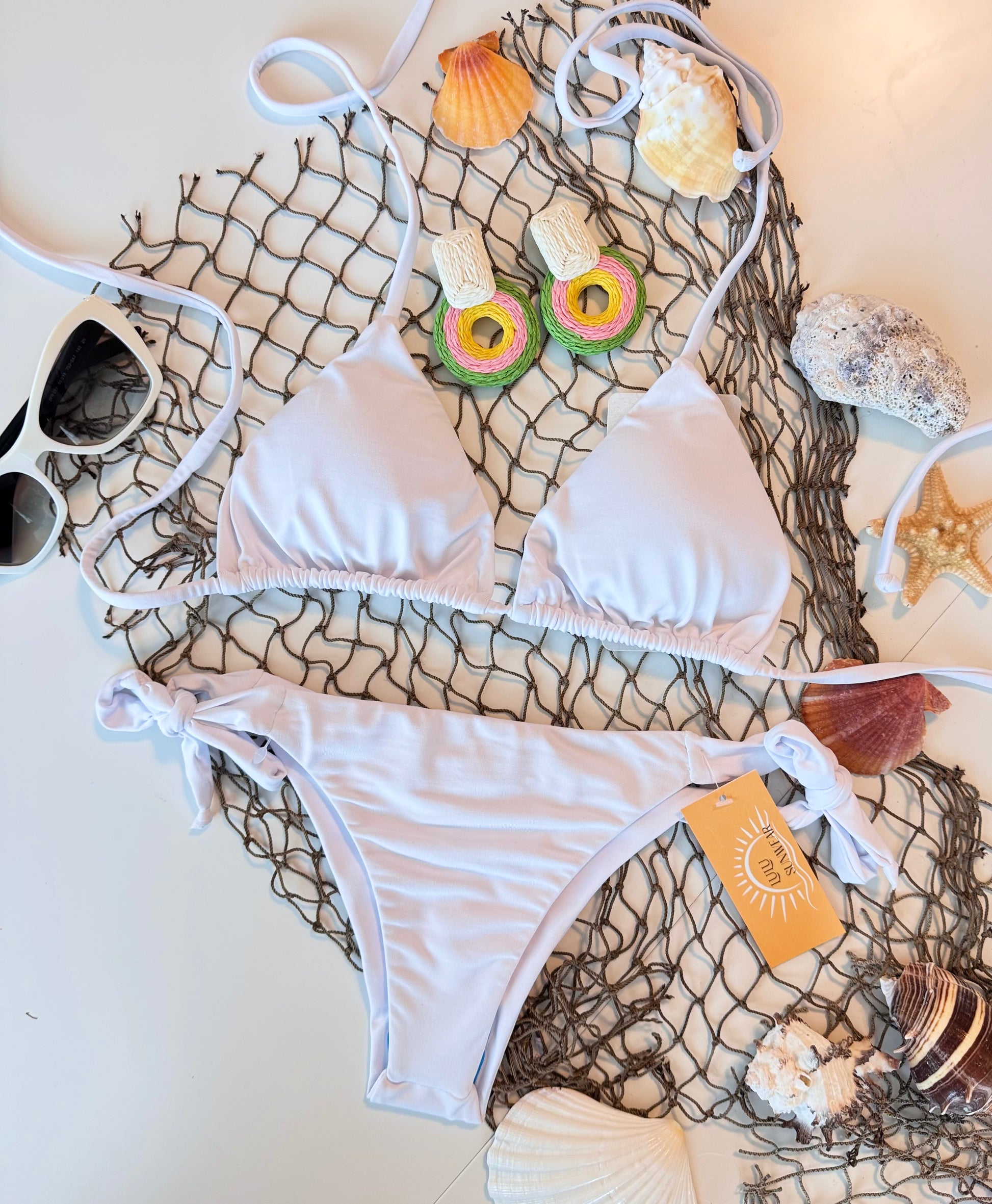 White Bikini Set – Stretchy, Stylish & Comfortable Swimwear for Women