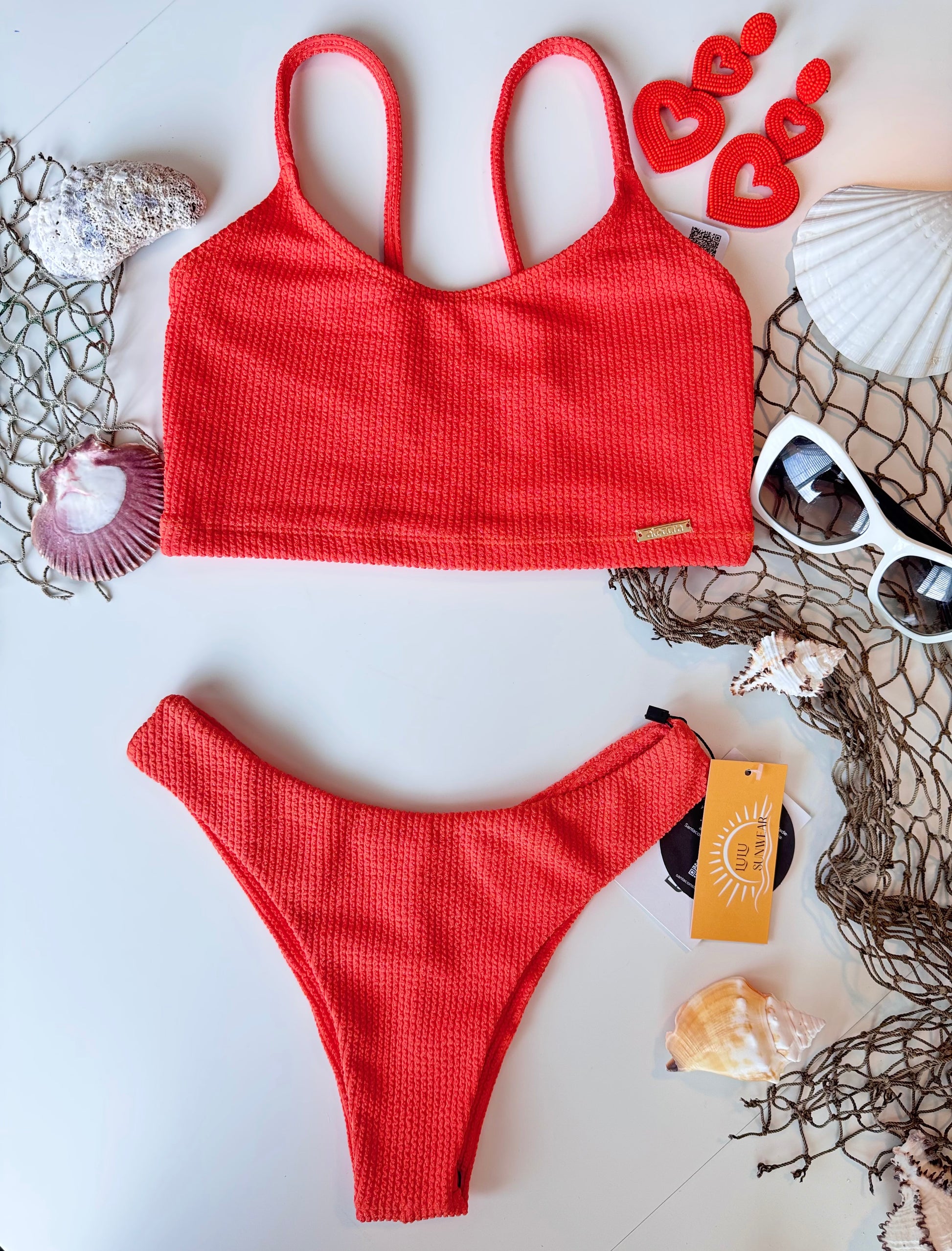 BIKINI SET BANDEAU STYLE TOP & HIPSTER BIKINI BOTTOM