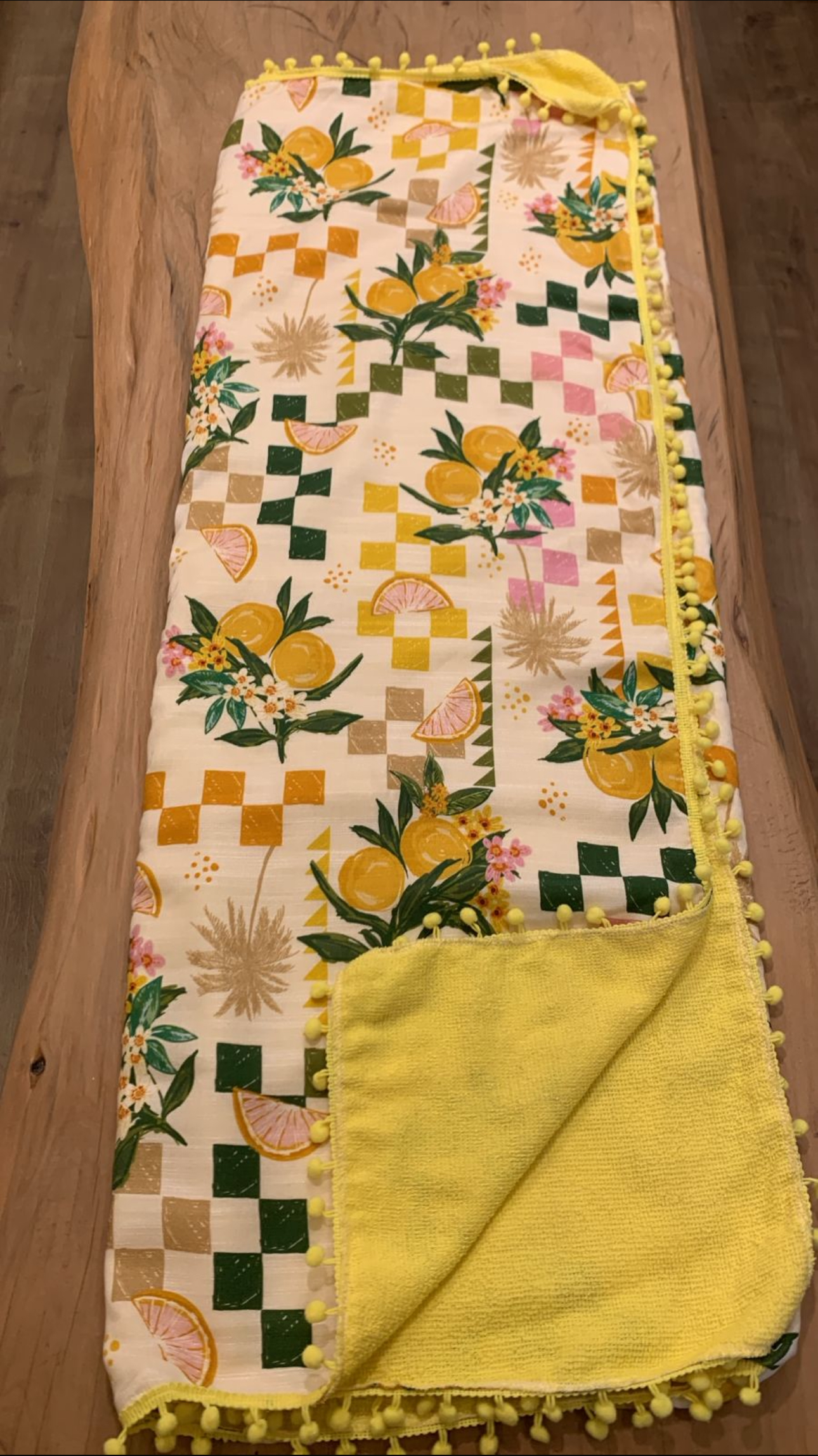 Lime Print Beach Towel & Wrap-Up