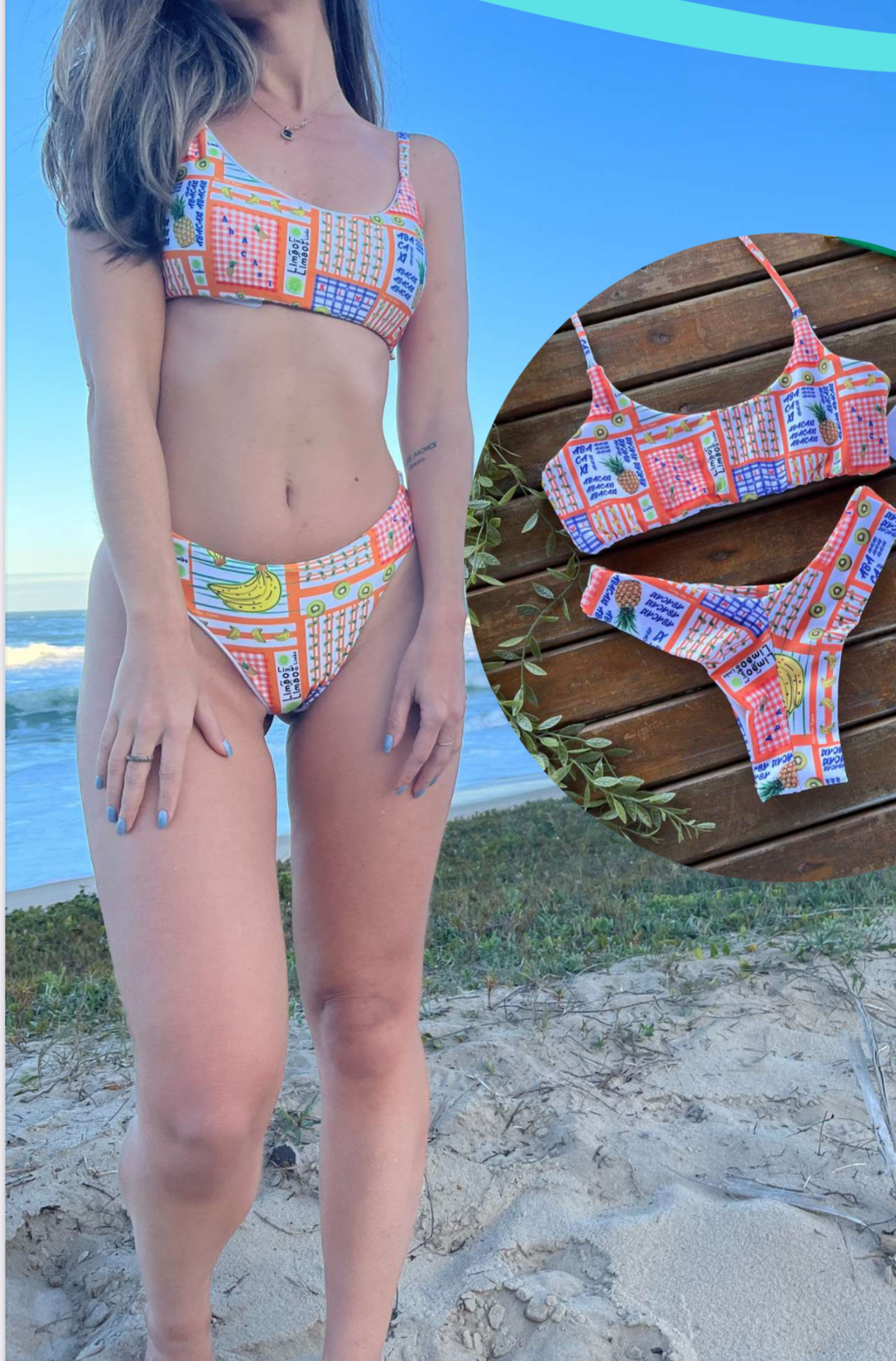 Tropical Fruit Flounced Bikini Set – Fun, Feminine & Vacation-Ready